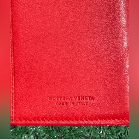 Bottega Veneta Nappa Intrecciato Continental Snap Wallet Red with Chain - Picture 7 of 9